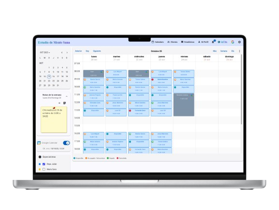 Vista en pantallas grandes (Escritorio o Portátil)